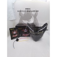LC135 V2-V6 ZHIPAT HEAD LAMP LED LAMPU DEPAN LED - SMOKE