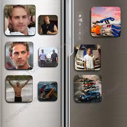 B-Brian O Conner Fasts and Furious Magnetic Sticker Fridge Magnets No Falling Off Fit for Refrigerat