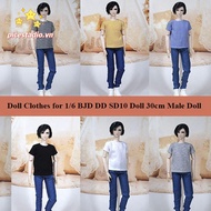PICESTADIO Doll Clothes Accessories 30cm Male Doll Cotton Male Clothes