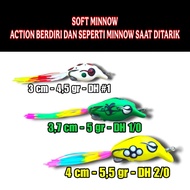 Soft Minnow size 3 cm - 3.7 cm and 4 cm Soft Plastic Lure