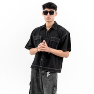 KEMEJA BOXY SHIRT MEN'S PLAIN BOXY SHIRT