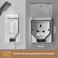 British-style three-hole Waterproof hidden socket international hidden embedded invisible wall type 