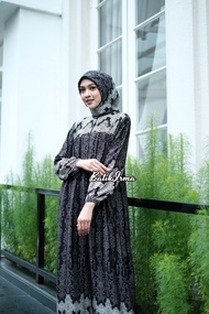 Gamis Wanita Motif Kekinian Gamis Ied Series Amora Set Hijab Batik Irma