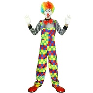 Halloween Fancy Clown Men  Adult Circus clown Costume Colorful Carnival Clown Costume