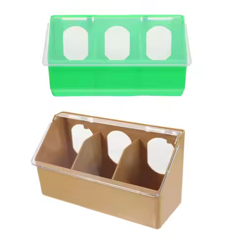 Hanging Pigeon Feeder 2/3 Holes Bird Food Feeding Container Pet Food Dispenser for Parrot Cockatiel 