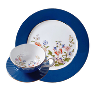 英國Aynsley 小屋花園 組合優惠 骨瓷色釉杯盤組+餐盤 3色
