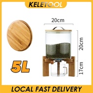 5L 8L Household Grain Cereal Containers Glass Food Storage Container for Kitchen Air Tight Rice Disp