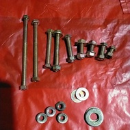 M8 bolt and 10 lock nut