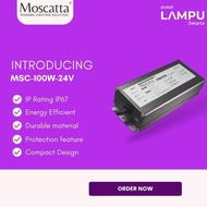 Moscatta power supply outdoor transformer IP67 rating 24V 100W Max capacity