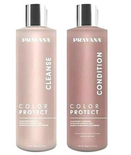 Pravana Color Protect shampoo+conditioner 325ml  แชมพุพร้อมครีมนวดสุตร  ถนอมและปกป้องสีผม  ไม่เซาะสี