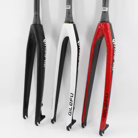 Newest QILEFU 26/27.5/29" inch Mountain bicycle full carbon bike front fork disc brake tapered tube 