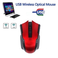 2.4GHz High Quality Wireless Optical Mouse&amp;USB 2.0 Receiver for PC Laptop #113 (Color: Black &amp; Red)
