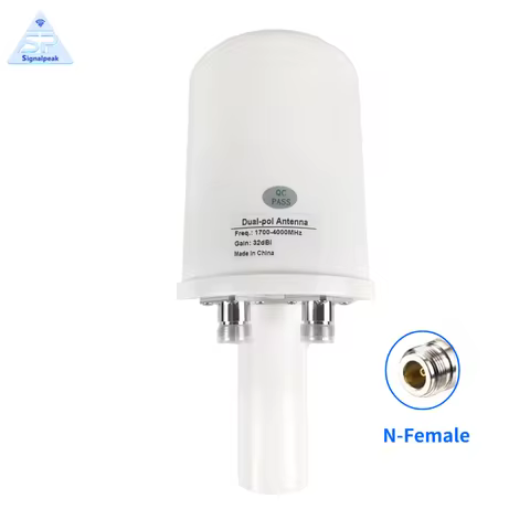 1700-4000MHz 5G MIMO Outdoor Antenna Feed 2X32dBi Dual Polarity External Long Range Feed Antenna Mob