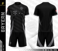 Bộ Thể Thao Bóng Đá Bayern Đen Mẫu 2025-2026