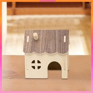[Kloware2] Hamster Wood House Hideout Hamster Habitats Decor for Syrian Hamster Gerbils