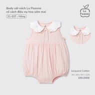 La Pomme (3M-12M) – Body Sleeveless Cute little apricot flower bud stylized neck – 21037 (ZZ)