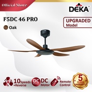DEKA F5DC PRO F5DCL 56" | F5DCBABYL 46" 5 Blades DC Motor 20 Speed Control + Reverse Ceiling Fan wit