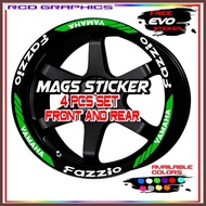 ○ ➦ Mags Sticker Mio fazzio mags sticker 4pcs set front and rear sticker decals