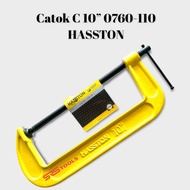 HASSTON 0760-110 10 Inch C Clamp - 10" C Clamp for Wood and Iron