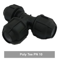 Poly Tee  25 mm 3/4' Penyambung Poly Fitting HDPE Malaysia Manufacture Poly Paip