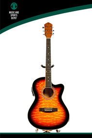 Slick Acoustic guitar for sale QAG 39F w/ 4way Equalizer Pick and and Freebies