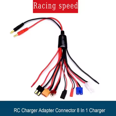 RC Charger Adapter Connector 8 In 1 Charger 4.0mm Banana/XT60 TRX Tamiya Lipo for RC Car Drone Imax