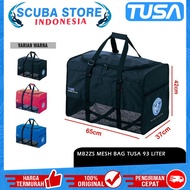 MB2ZS Mesh Bag Tusa 420d Nylon PVC Side Pocket 93 Liter Scuba Diving Gear Bag Diving Equipment Snork