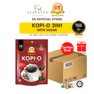 [Carton Deal] Kluang Coffee Cap TV Kopi-O (2in1) Black Coffee with Sugar - 23gm x 10 sachets x 10packets - by Food Affinity