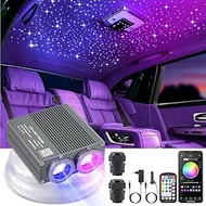 SUNKENET 32 W Starry Sky Car, 1000 Pieces x 0.75 mm x 4 m Starry Sky Fibre Optic RGBW Bluetooth App/