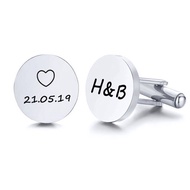 Personalized Stainless Steel Shirt Cuff Button Custom Wedding Gifts Mens Cufflinks Cuff Link