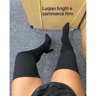 Socks Women's Socks Boots Elastic Boots Over-the-Knee Thick Heel Pointed Thin Thin Boots Knit