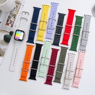 Silicone watch strap for iwatch series 3 4 5 6 7 se 38mm 40mm 41mm 42mm 44mm 45mm 49mm 38 40 42 44 m
