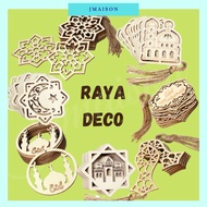 JMAISON 1Pcs Gift Box Deco Hari Raya Decoration Ramadan Deco Wooden Craft Ornament Set Hiasan Raya K