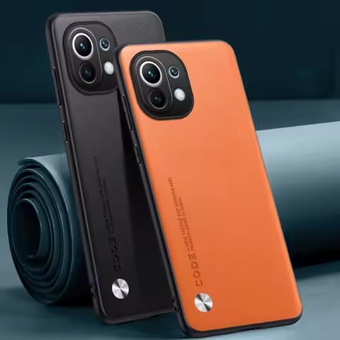 Luxury PU Leather Case For Xiaomi Mi 11 Lite 5G NE Back Cover Silicone Full Protection Phone Case Fo