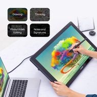 HUION Kamvas 22 จอแสดงผลกราฟิกสนับสนุน Android 8192 ระดับความดันไม่มีแบตเตอรี่สไตลัสเอียง ป้องกันแสง