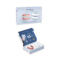ปรับฟันปลอมชุดชั่วคราวขาวฟันปลอม Upper Lower Veneers สบายวงเล็บธรรมชาติแบบพกพาซิลิโคนฟันปลอม