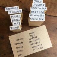 丸丸貓月曆印章(一共12個月) 一組 12入