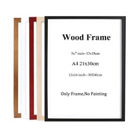 Wooden Frame A4 Wooden Picture Frame 30x40cm Black White Wood Color Photo Frame