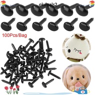 DEALSHOP 100pcs/bag Stuffed Doll Eyes Mini Black 4X5MM/5X7MM Animals Noses Accessories