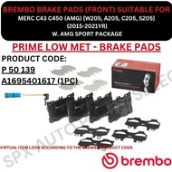 BREMBO GENUINE DISC BRAKE PAD (FRONT, REAR) FOR MERC C43 C450 (AMG) [W205, A205, C205, S205] - W. AM