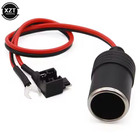 Hot Sell 1PC Pure Copper Car Cigarette Lighter Charger Cable Female Socket Plug Connector Adapter Ca