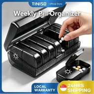 【SG】Large Weekly Pill Organizer 2 Times a Day Daily Pill Box 7 Day with Double Protection AM PM Pill
