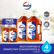 Walch® Multi-Purpose 2X Concentrated Disinfectant 3L x 2 Bottles Free Antiseptic Germicide 630ml x 2 Bottles