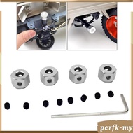 [PerfkMY] 4PCS Aluminium Alloy 5mm to 12mm Hex Hub Adapter for WPL D12 1/16 RC Crawler