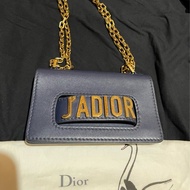 Christian Dior 金鏈藍 JADIOR 側背包