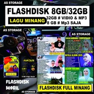 Flashdisk 8GB/32GB untuk Video & MP3 Lagu Minang Flashdisk Penuh Minang Mobil sebagai Penyimpanan