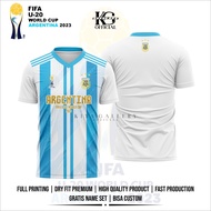 Jersey Futsal & Football Baju Fans Argentina Piala Dunia U20 Full Printing