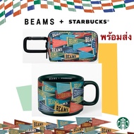 BEAMS + Starbucks Pennant Design Mug 12oz. Ceramic Water Glass