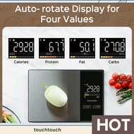 Kitchen Scale Digital 5kg Stainless Steel Smart Scale Food Calories Nutrition Calculator touchtouch.
