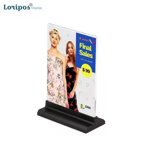 1pcs Acrylic Photo Frame A6 Label Holder Desk Sign Frame Menu Stand Advertising Poster Photo Frame P